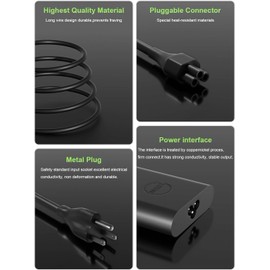 165W GAN USB Type C Laptop Charger Compatible with Dell Precision 5680 5690 3581 3580 XPS 17 15 9730 9720 Pro Max 16 18 Latitude 7640 5440 Inspiron-14 16 M9TG5 DA165PM210 N86KM HA165PM210 LA165PM210