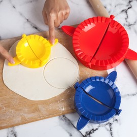 Brew To A Tea BTaT- Dough Press Set, 3 Pack, Empanada Press, Dough Press, Dumpling Press, Hand Pie Press, Mini Pie Press, Hand Pie Maker, Meat Pie Cutter, Pie Press, Pastry Press, Turnover Press