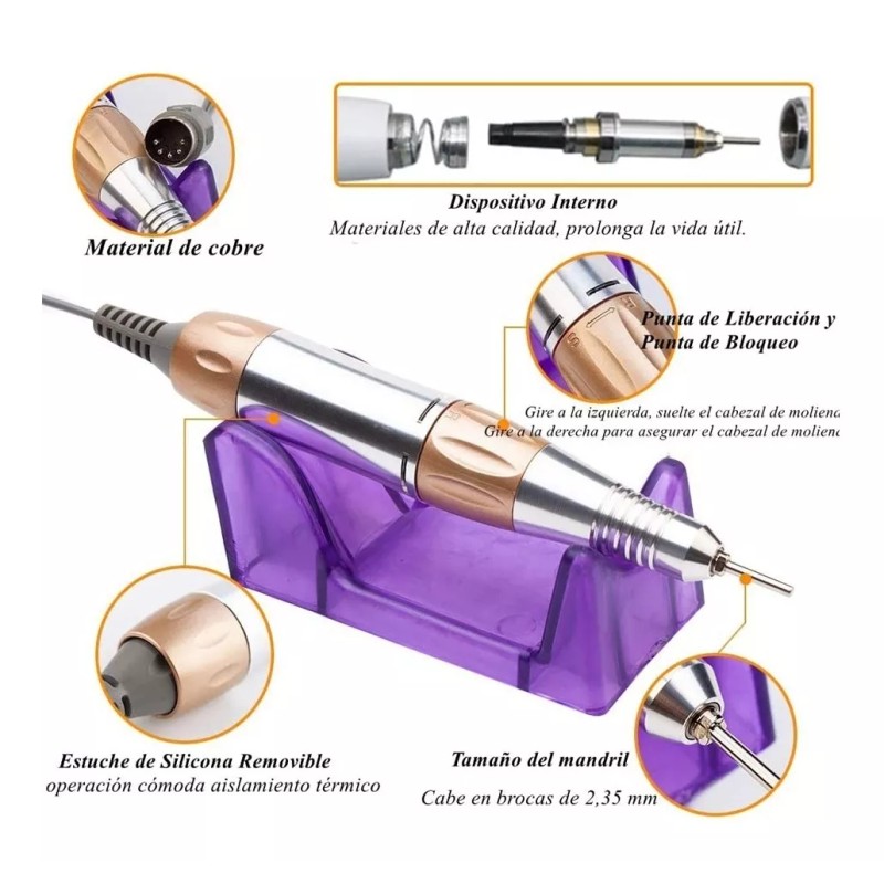 Mussa Pulidor Drill 35,000 Rpm Esmeril Profesional Para Uñas