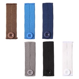 Ximimark 6 pcs Adjustable Elastic Waist Extension Belt for Men and Women - Perfect for Jeans and Pants - Provides Comfortable Fit and Easy Adjustability