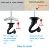 Hxchen 38mm/1.5" Ceiling Hooks - Heavy Duty Swag Hook with
