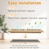 Landical 8 Pcs Red Oak Wood Floor Register Vent 4