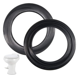 2 Pcs RV Toilet Seal, 385311658 RV Toilet Seal Kit Black Toilet Seal Replacement for Dometic 300/310/320 RV Toilet Parts (Black, 2 PCS)