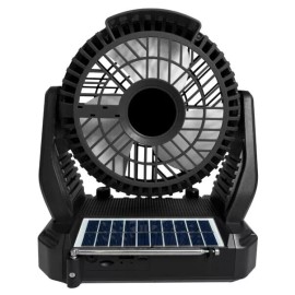 Supersonic Solar Rechargeable Bluetooth Radio + 3-Speed Cooling Fan + LED Light