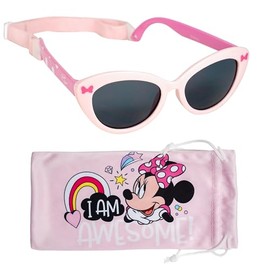 ARKAID Minnie Mouse Sunglasses for Baby 0-24m | Safe UV Protection | Flexible for Comfort | Includes Minnie Mouse Case and Easy Detachable Strap | Infant/Toddler