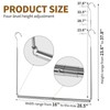 HDbonemu Foldable Hanging Closet Rod Adjustable Width and Height, Chrome