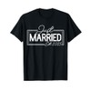 Just Married 2025 Honeymoon Wedding Couples Fiancee T-Shirt
