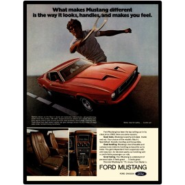 1973 Ford Mustang New Metal Sign: Mach 1 Model Showing