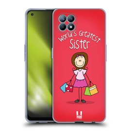 Head Case Designs Worlds Greatest Sis World'S Greatest Family Soft Gel Case Compatible With Oppo Reno4 SE 5G