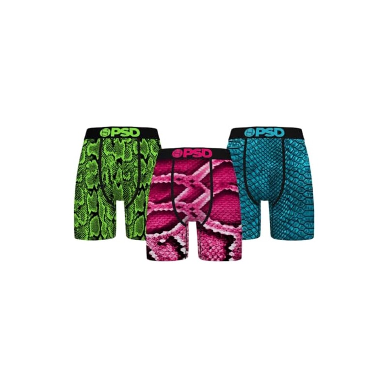 PSD Men's Skins 3-Pack Boxer Briefs, Multi, L