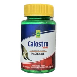 Suplemento a base de calostro 60 tabletas, 1,000 mg por porción (calostro bovino en polvo sabor cereza)