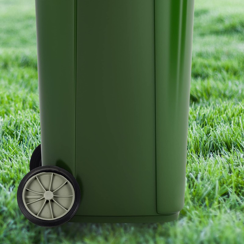 Happyyami Garbage Container Wheels 2Pcs Trash Can Garbage Can Rubber