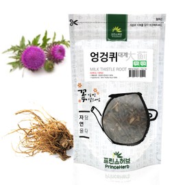 PrinceHerb Medicinal Korean Herb, Milk Thistle Roots 엉겅퀴 Dried Bulk Herbs 4oz / 113g