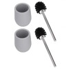 2sets Toilet Bowl Cleaner Brush Lockable Thread Convenient Practical Efficient