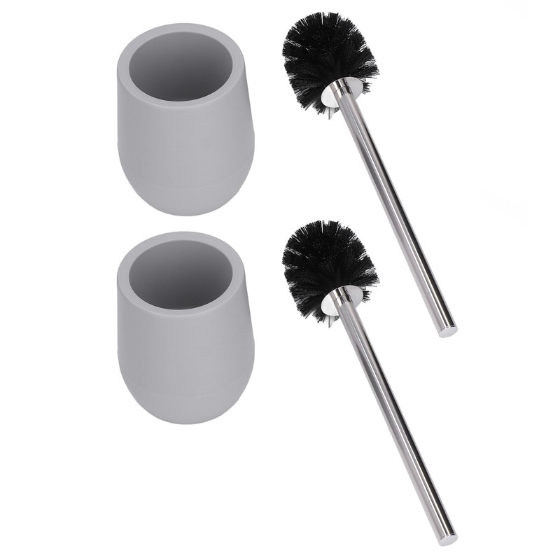 2sets Toilet Bowl Cleaner Brush Lockable Thread Convenient Practical Efficient