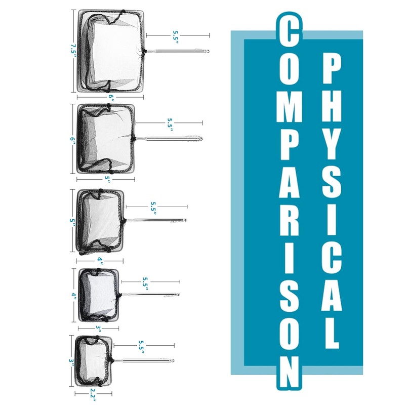 AQUANEAT Aquarium Net with Extendable Long Handle, Adjustable Wastes Skimming