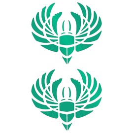 Imagnt Studio Set of 2 Boat Hull Vinyl Decals Beetle only for Scarab Boat, Restoration Stickers kit (Teal, 24 inches)