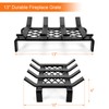 WILLOW WEAVE 13" Fireplace Grate with Ember Retainer, Wood Stove