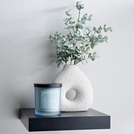 New Black Stylish Simply Square Oak Shelf Storage Solution Perfect For Photo Frames And Vases Wall Mounted Floating Shelf Home Office Decor -A17