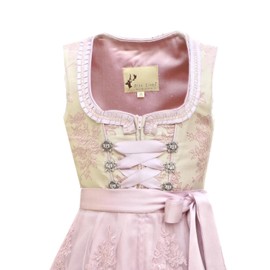 Alte Liebe Children's Costume Dress 2-Piece Dirndl with Lace Apron Size 104, 116, 128, 140, 152, 164, pink