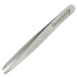 Eyebrow Tweezers Stainless Steel Straight with PVC Case Tweezeasy
