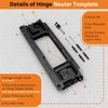 Hinge Drilling Jig Installation Locator Template for 2‑1/2 to 6