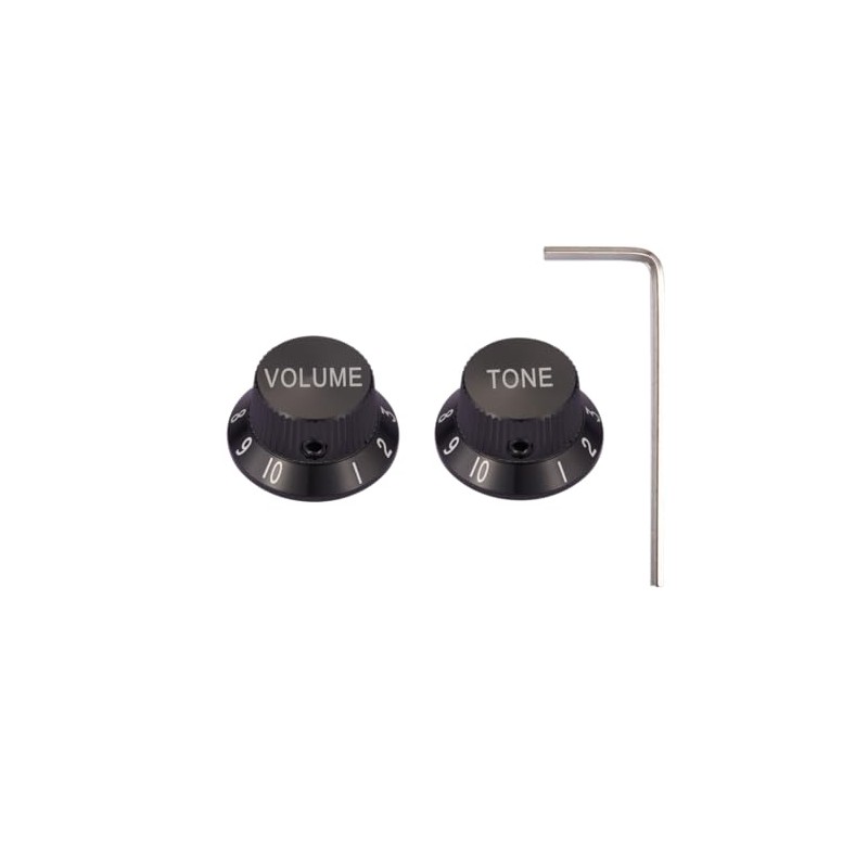 Dopro Set Screw 1/4" Universal Metal Guitar Bass Potentiometer Knobs
