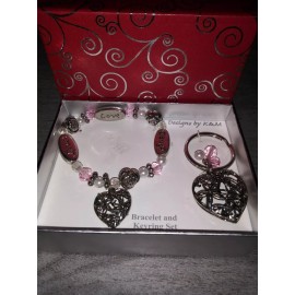 K & M Laugh Love Live Bracelet and Keychain Set Designs by K & M