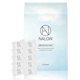 NALOW Bath Salts, Carbonated Gift, Hot Springs, Mood, Narrow, Carbonated Salt, Bath Salt, Moisturizing, Ingredients, No Additives, Formula, Gentle on the Skin, Relaxing Scent, Individually Packaged, 10 Day Supply