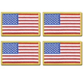 Takelablaze American Flag Patch USA Flag Patch with Hook and Loop Tactical Patch Embroidered Patches for Backpacks Hats Bags Vest Dog Harness Tactical Gear, 4Pcs