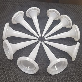 10pcs Plastic Caulking Gun extender Caulk Nozzle Tip Tool for Sausage Caulking Gun, Caulk Nozzles Applicator, Easy To Use, White