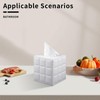 RHCSZ Tissue Box Cover Square,Stylish PU Leather Tissue Box Holder