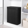 SONGMICS Laundry Hamper with Lid, Bamboo Laundry Basket with Handles,