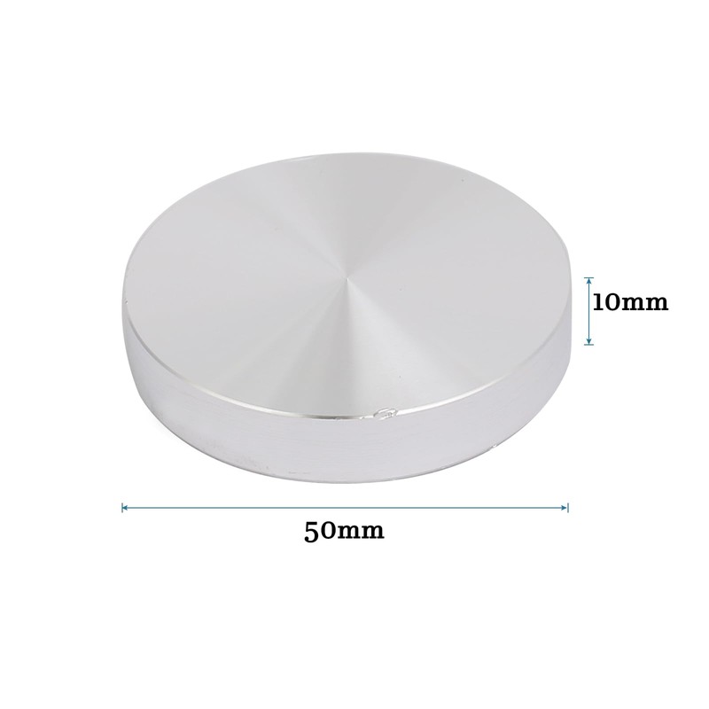 QUARKZMAN 50 mm Diameter Aluminium Disc x 4 Pieces Circular