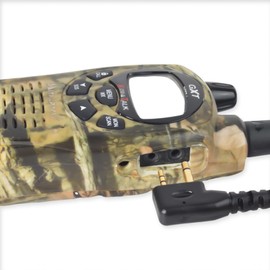 HYSHIKRA Transparent Headphones Headset Compatible with Midland G7 Pro G8 G9 Pro M24 M24 Plus M48 M99 G6 XT G7 XTR Security Airsoft (Black G-shaped, 2)