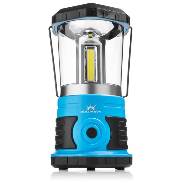 Blazin' Sun 800 | Brightest Lanterns Battery Powered LED Camping and Emergency | Hurricane, Storm and Power Outages (Blue)