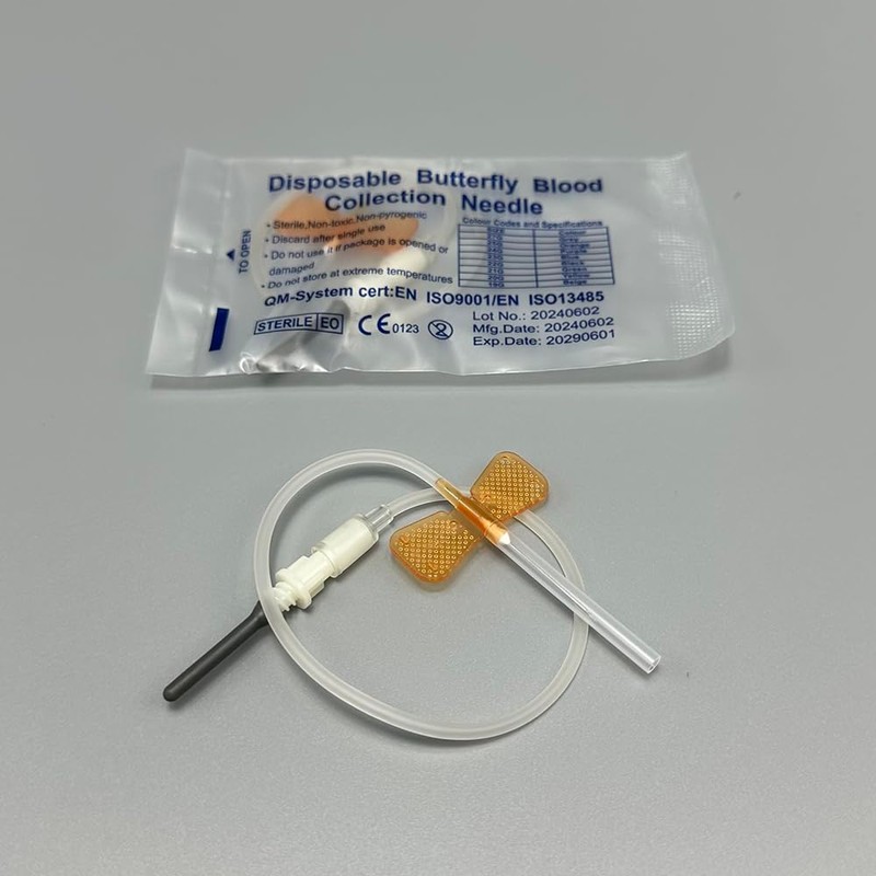 Veterinary Butterfly Shaped Blood 25g Collection Needle, Winged Blood Collection