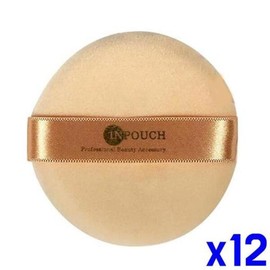 Powder Puff Cotton Puff - Large x 12 Pact Puff Cushion Puff (10941977A) / 파우더퍼프 면분첩-대형 x12개 팩트퍼프 쿠션퍼프 (10941977A)
