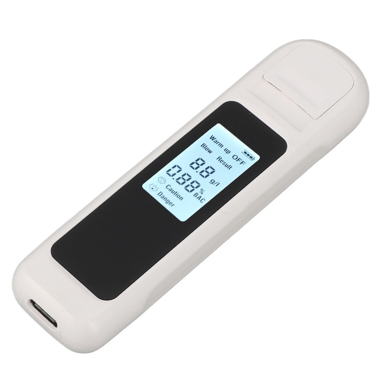 Alcohol Tester High Accuracy LCD Display USB Charging Portable Automatic