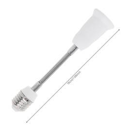RTNLIT E26/E27 Light Socket Extender Adapter, Adjustable E26/E27 to E26/E27 Flexible Gooseneck LED Lamp Bulb Extension, 180mm/7.1inch Socket Converter (Pack of 2)