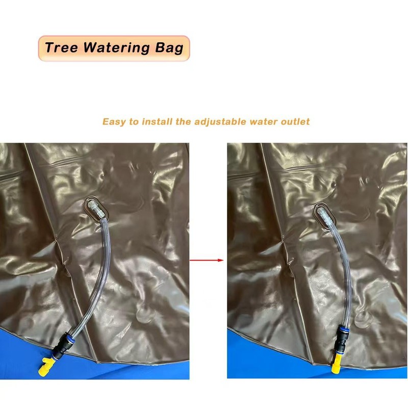Dzxnnt 10 Gallon Brown Tree Watering Bag Ring - Adjustable