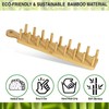 4 Pcs Bamboo Taco Holder with Tong Bamboo Taco Tray