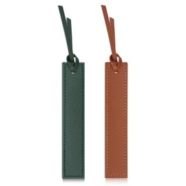 2 PCS Leather Bookmark, Bookmarks with Leather Rope, Page Markers Reading Presents for Women Men, Book Accessories for Reading Lovers, for School Office Home Supplies