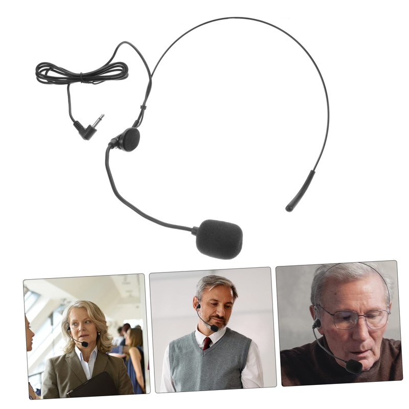Operitacx Headset Microphone Wired Ear Microphone for Lectures Business Presentations