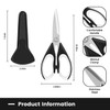 1 Pack Sharp Kitchen Scissor Set with Magnetic Holder, Heavy