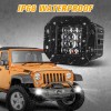 yeego_offroad Pair LED Work Lights Flush Mount Flood Cube Pods