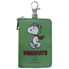 Meibo SN162 Snoopy Smart Key Case for Cars, Transparent Window, Green