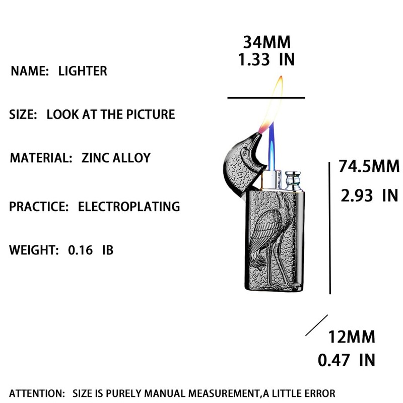 SMTSEC Crane Double Flame Dragon Lighter, Torch Lighter, Cool Lighter
