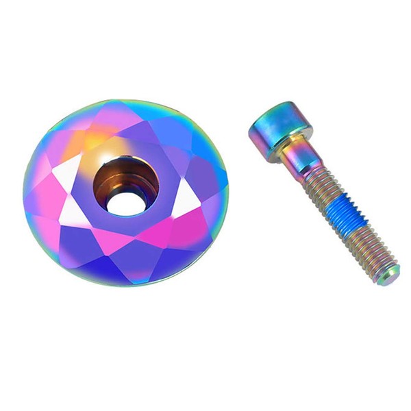 Thinvik Bicycle Headset Top Cap with Bolts,1 1/8 inch Bicycle