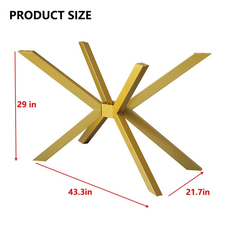 Modern Table Base Gold 29" Metal Dining Table Legs with